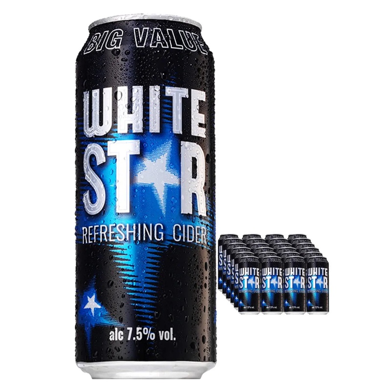 White Star Cider Cans Multipack, 24 x 500 ml