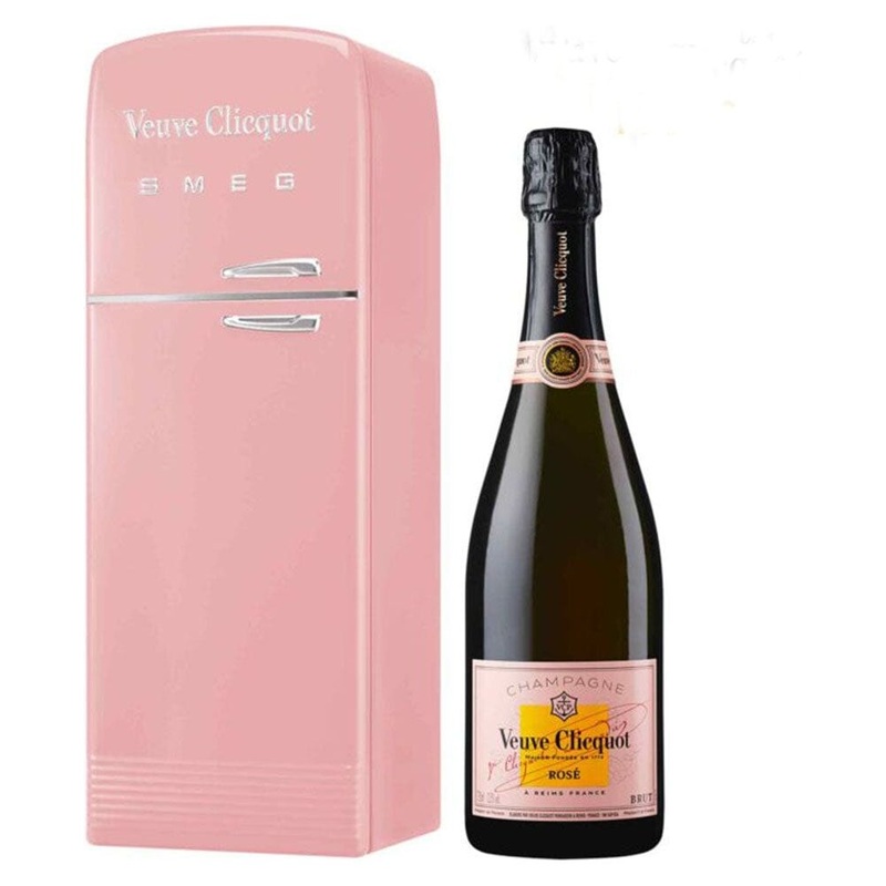 Veuve Clicquot Brut Rose With Smeg Fridge Gift Box
