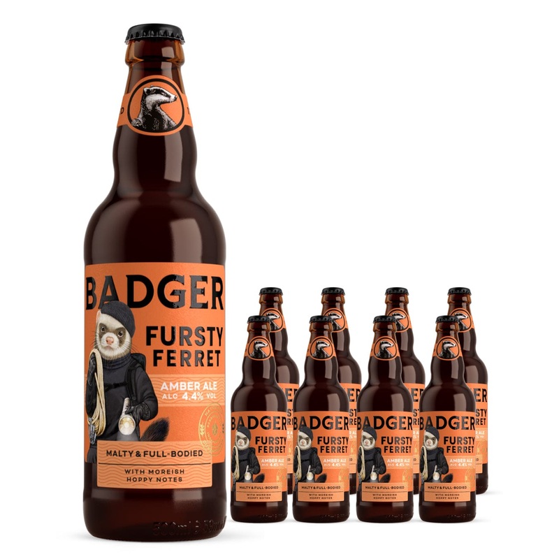 Badger Fursty Ferret Amber Ale Multipack, 8 x 500 ml