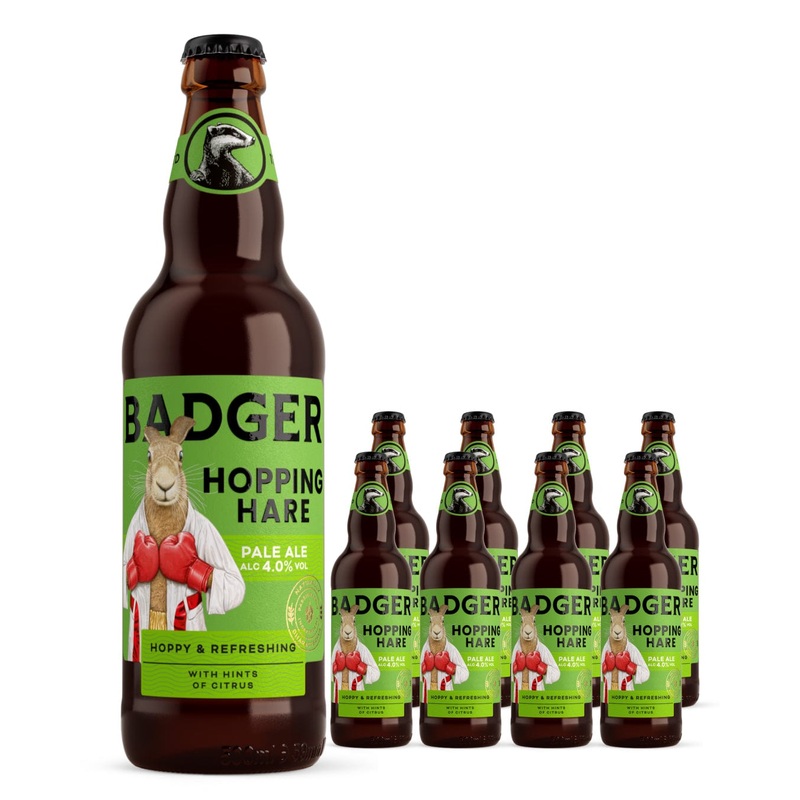 Badger Hopping Hare Pale Ale Multipack, 8 x 500 ml