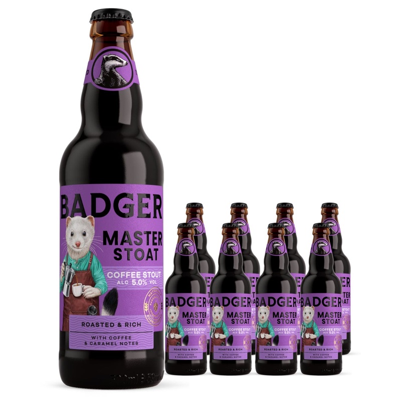 Badger Master Stoat Coffee Stout Multipack, 8 x 500 ml