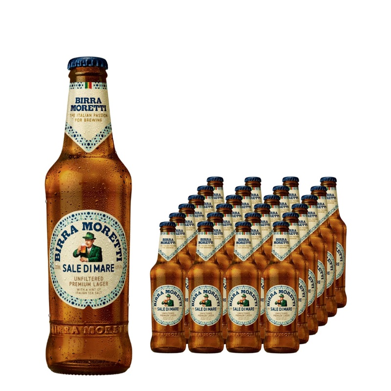 Birra Moretti Sale Di Mare Premium Lager Beer Multipack, 24 x 330 ml