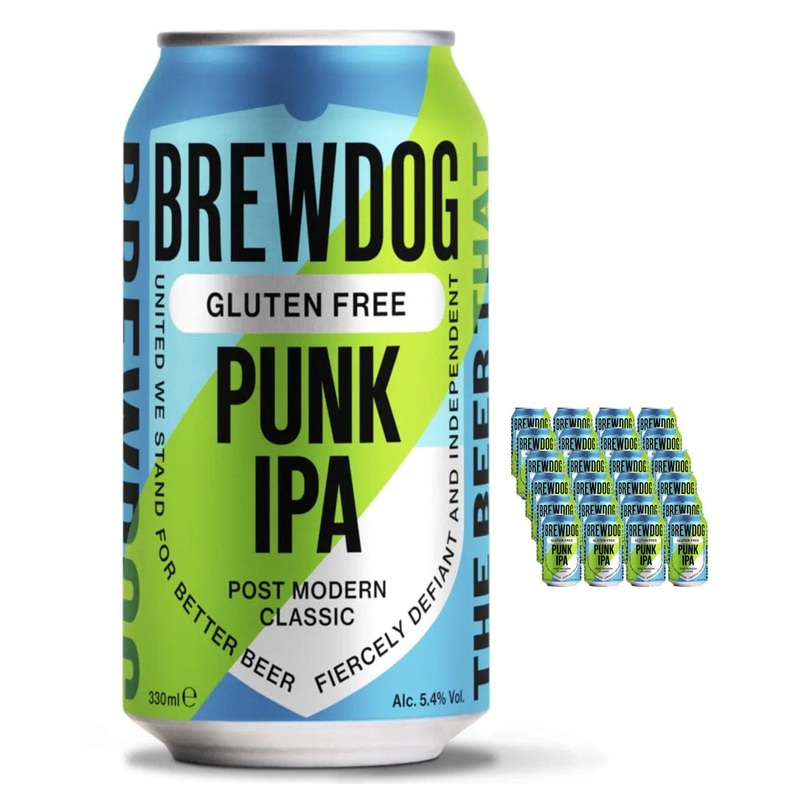 Brewdog Gluten Free Punk IPA Beer Can Multipack, 24 x 330 ml