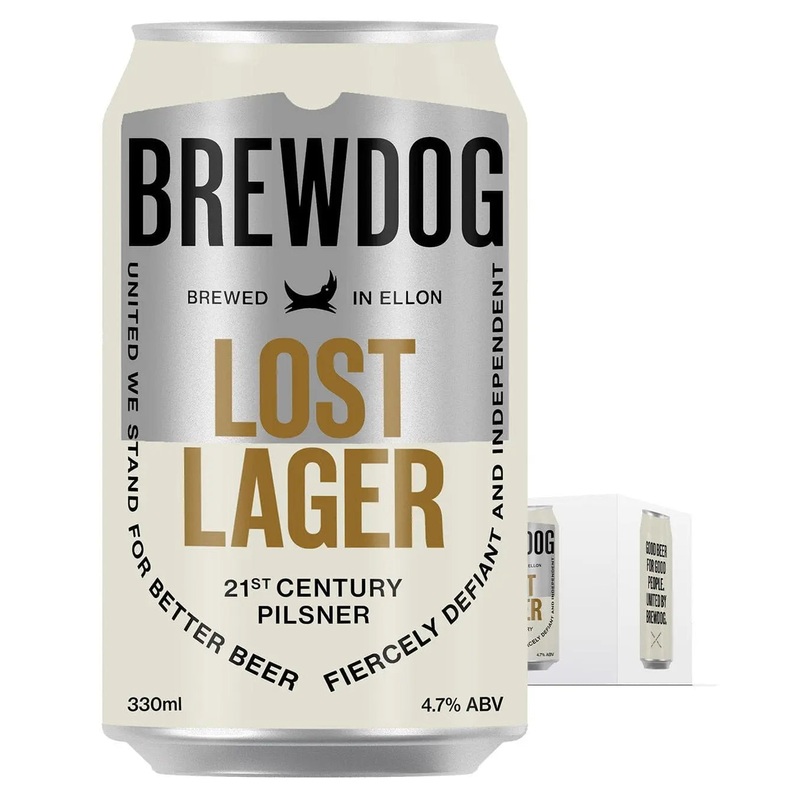 BrewDog Lost Lager Can Multipack, 4 x 330 ml