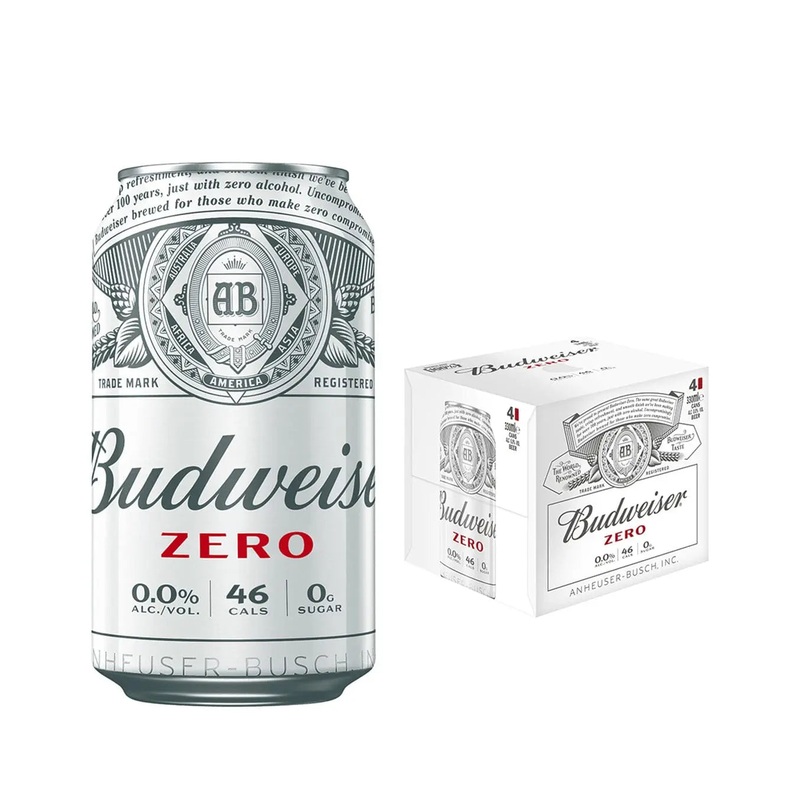 Budweiser 0.0% Alcohol Free Lager Multipack, 24 x 330 ml