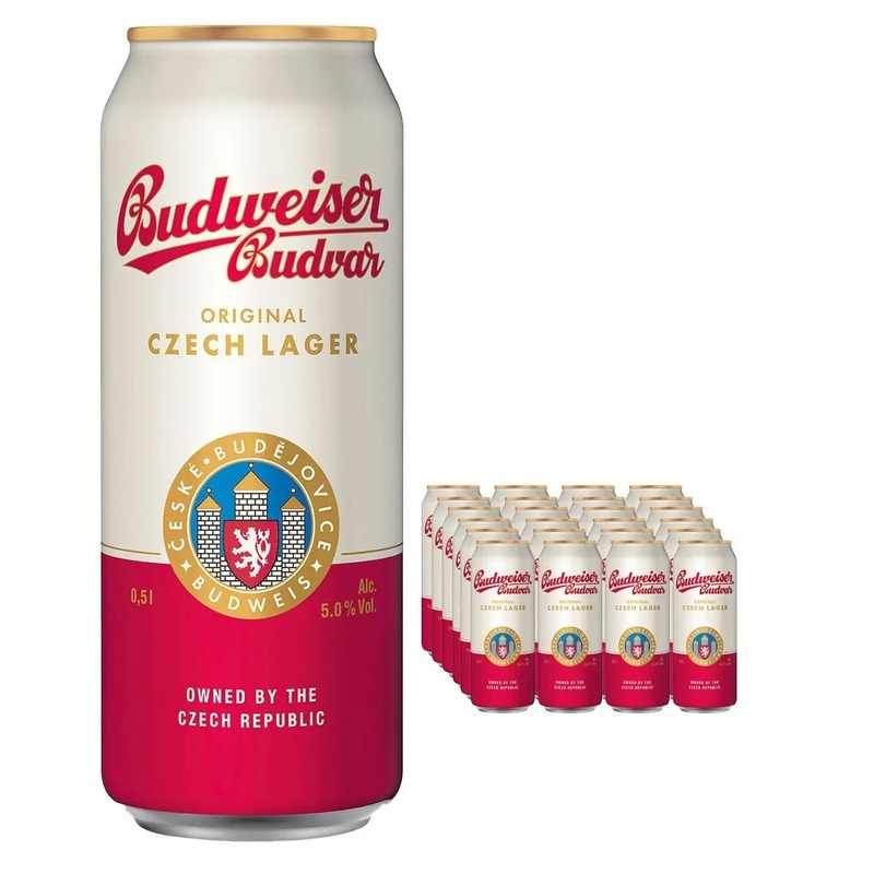 Budweiser Budvar Czech Pilsner, 24 x 500 ml