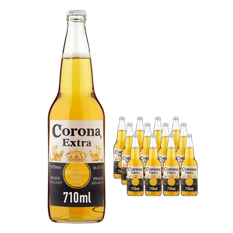 Corona Extra Lager Bottle Multipack, 12 x 710 ml