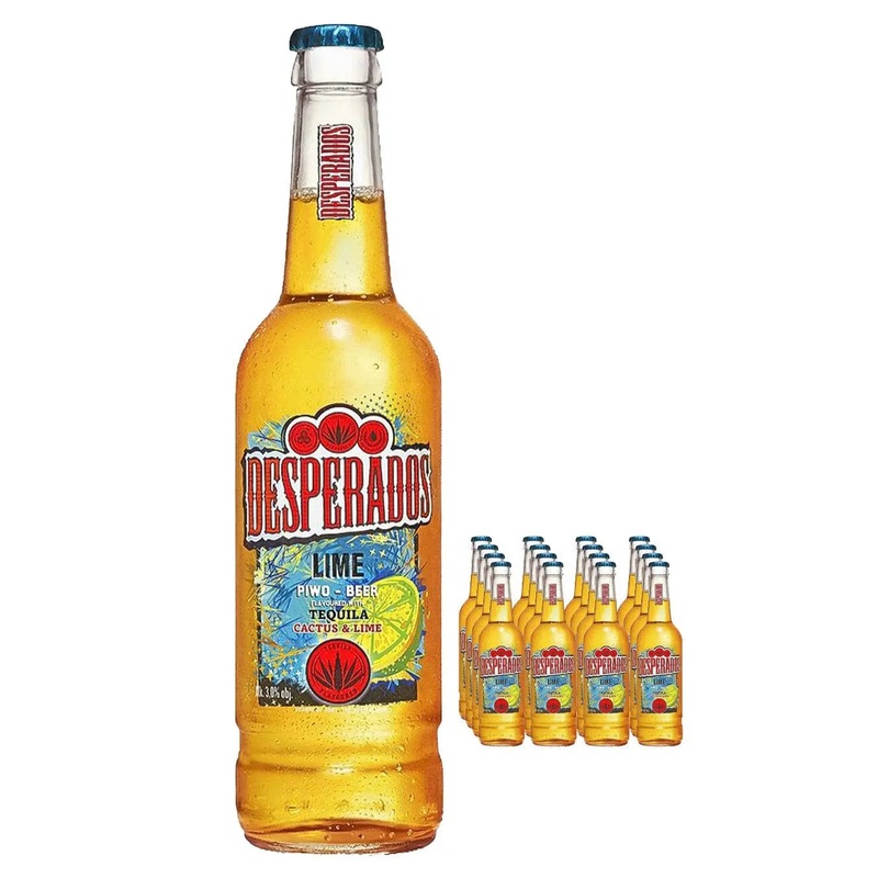Desperados Lime Tequila Lager Beer Bottle Multipack, 12 x 400 ml