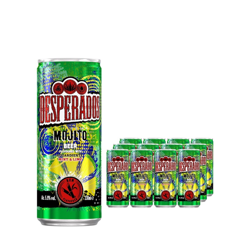 Desperados Mojito Can Mint &  Lime Beer Multipack, 12 x 330 ml
