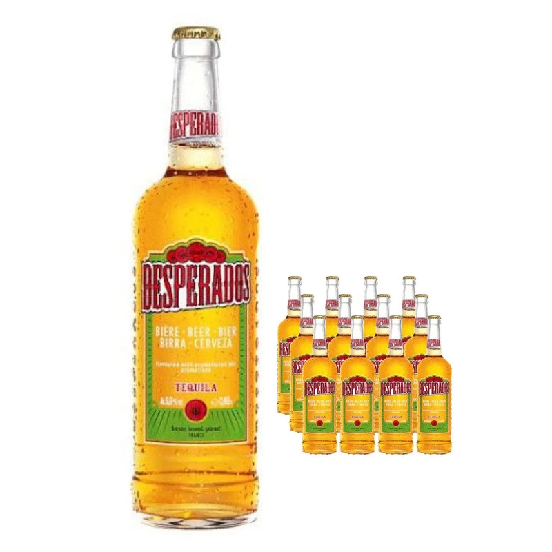 Desperados Premium Tequila Lager Bottle Multipack, 12 x 650 ml
