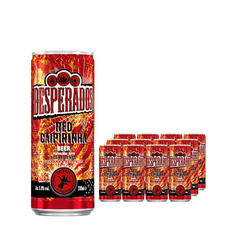 Desperados Red Caipirinha Guarana & Red Fruit Beer Multipack, 12 x 330 ml