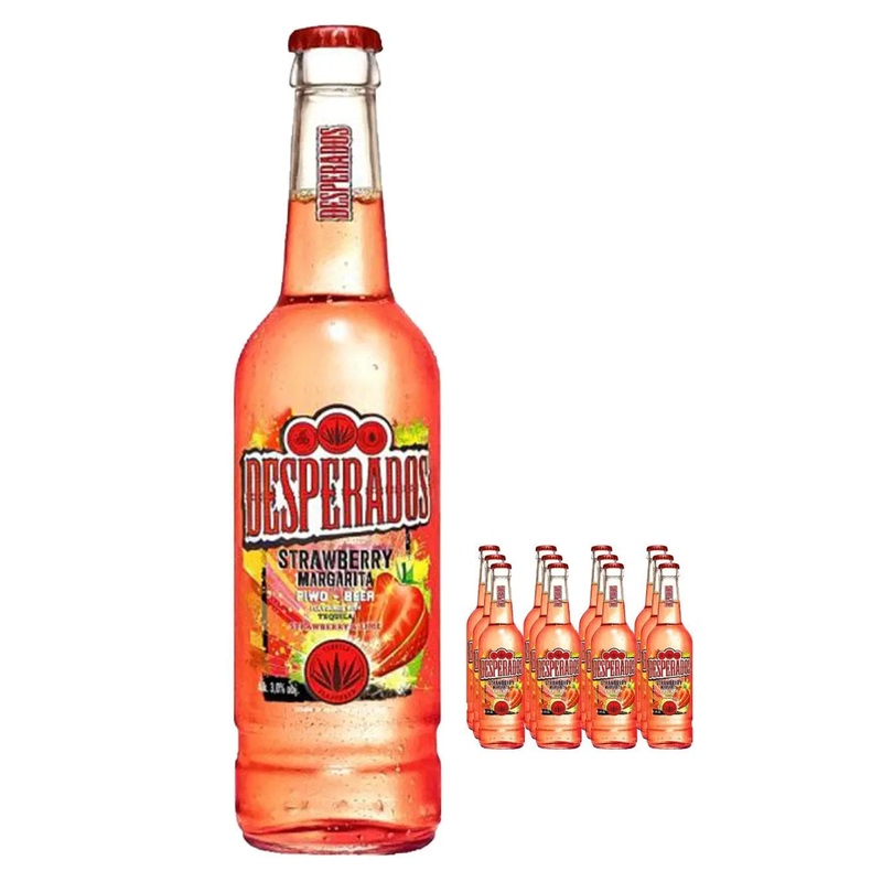 Desperados Strawberry Margarita Tequila Lager Beer Bottle Multipack, 12 x 400 ml