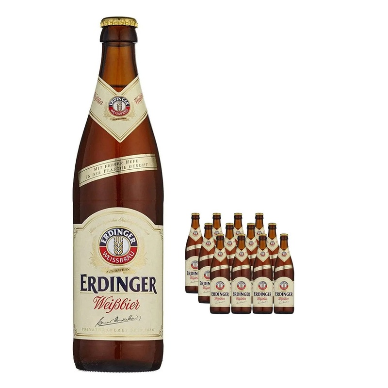 Erdinger Weissbier Hell Lager Beer Multipack, 12 x 500 ml