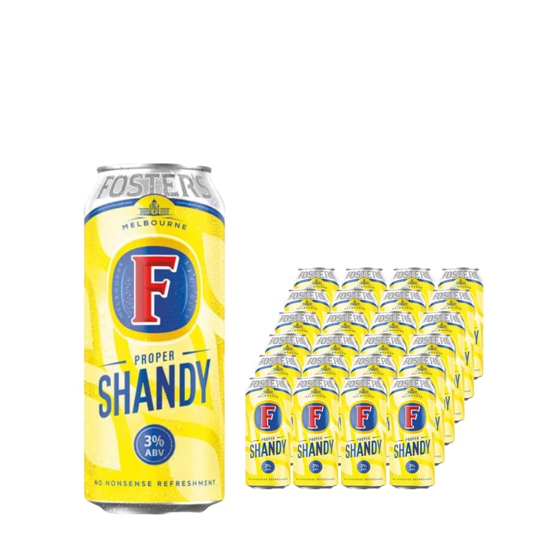 Fosters Proper Shandy Lager Beer Multipack, 24 x 440 ml