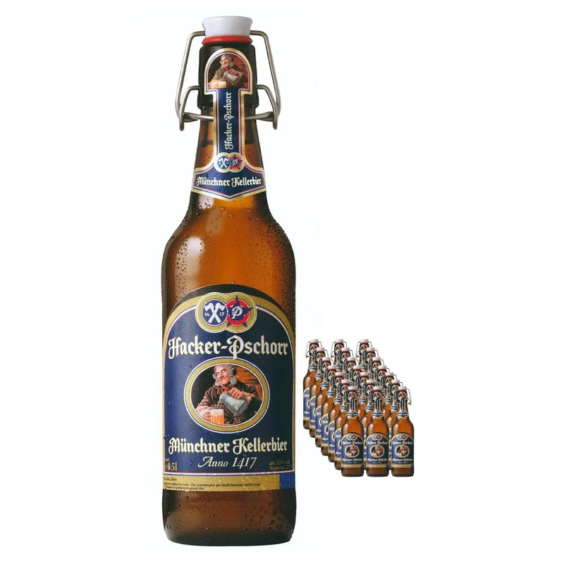 Hacker Pschorr Kellerbier Bottle Multipack, 18 x 500 ml