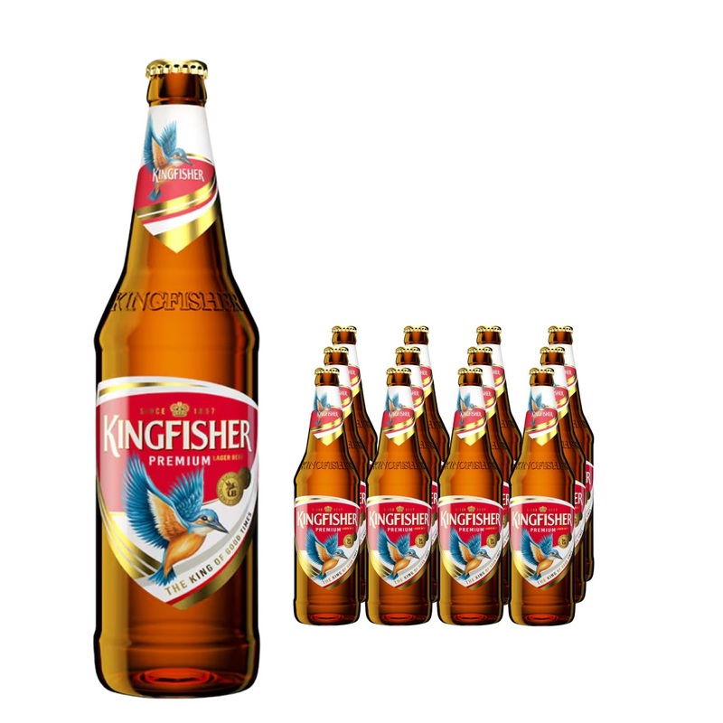 Kingfisher Premium Lager Beer Bottle Multipack, 12 x 650 ml