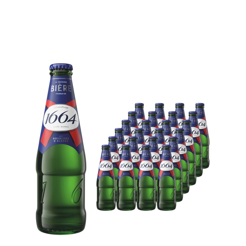 Kronenbourg 1664 Lager Beer Bottle Multipack, 24 x 275 ml
