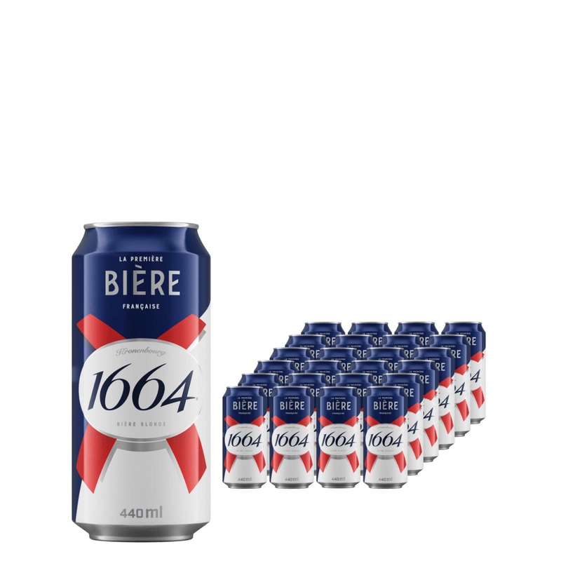 Kronenbourg 1664 Lager Beer Cans Multipack, 24 x 440 ml