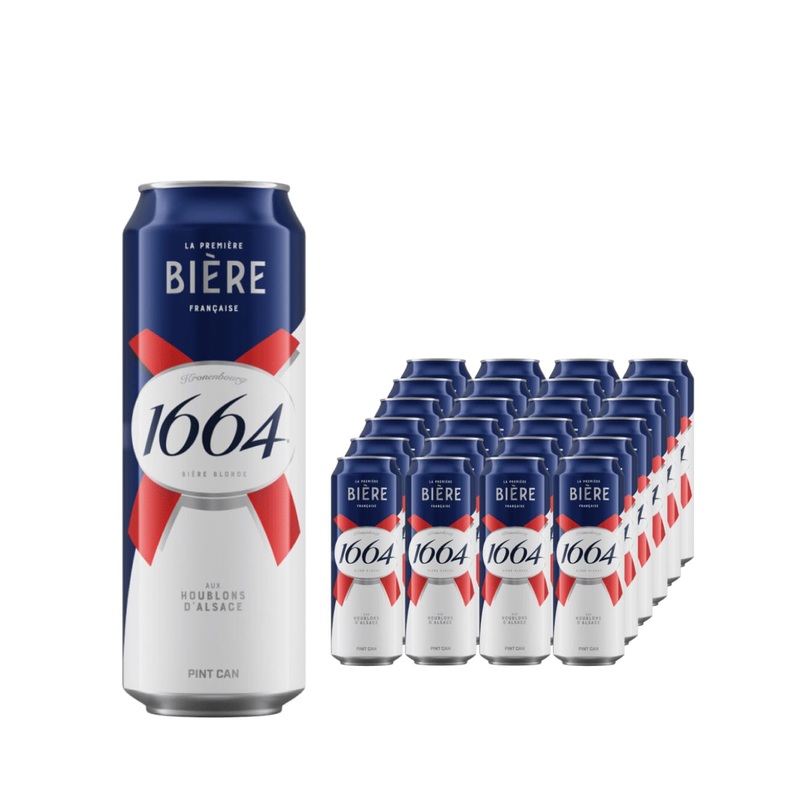 Kronenbourg 1664 Lager Beer Cans Multipack, 24 x 568 ml