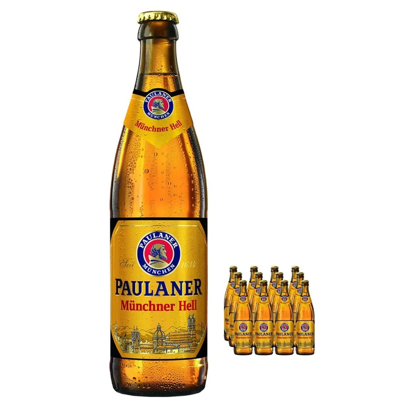 Paulaner Munchner Hell Lager Beer Multipack, 12 x 500 ml