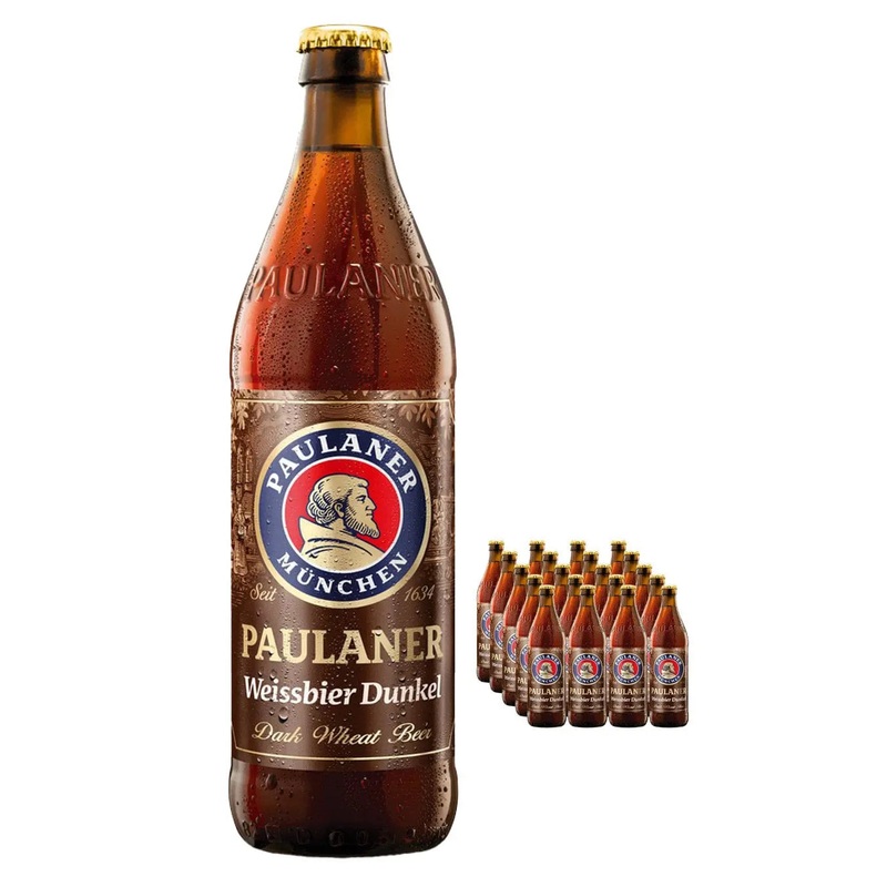 Paulaner Weissbier Dunkel Bottle Multipack, 20 x 500 ml