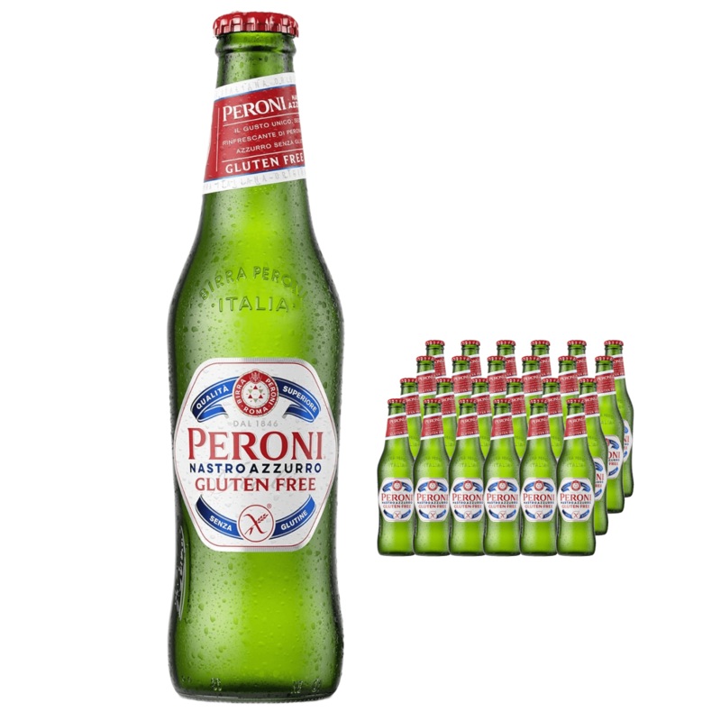 Peroni Nastro Azzurro Gluten Free Beer Multipack, 24 x 330 ml