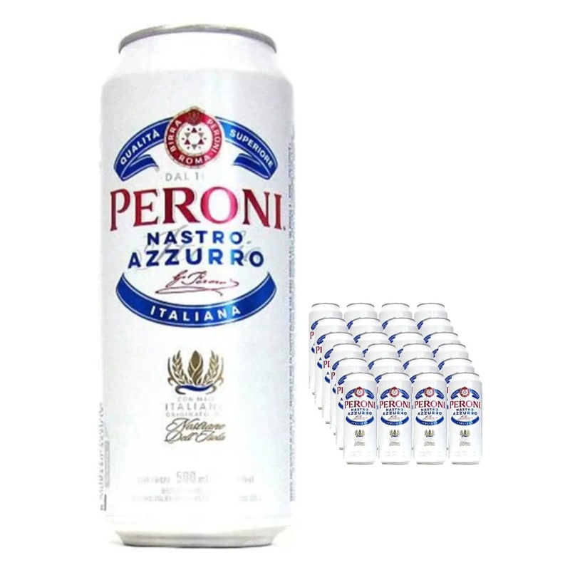Peroni Nastro Azzurro Premium Lager Cans Multipack, 24 x 440 ml