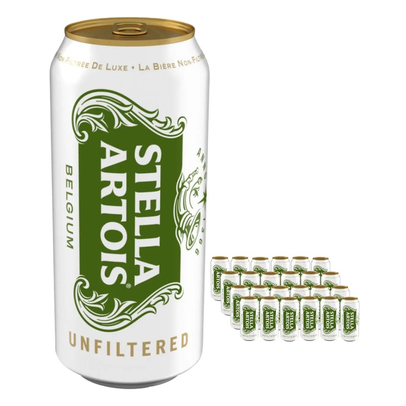 Stella Artois Premium Unfiltered Lager Beer Multipack, 24 x 440 ml