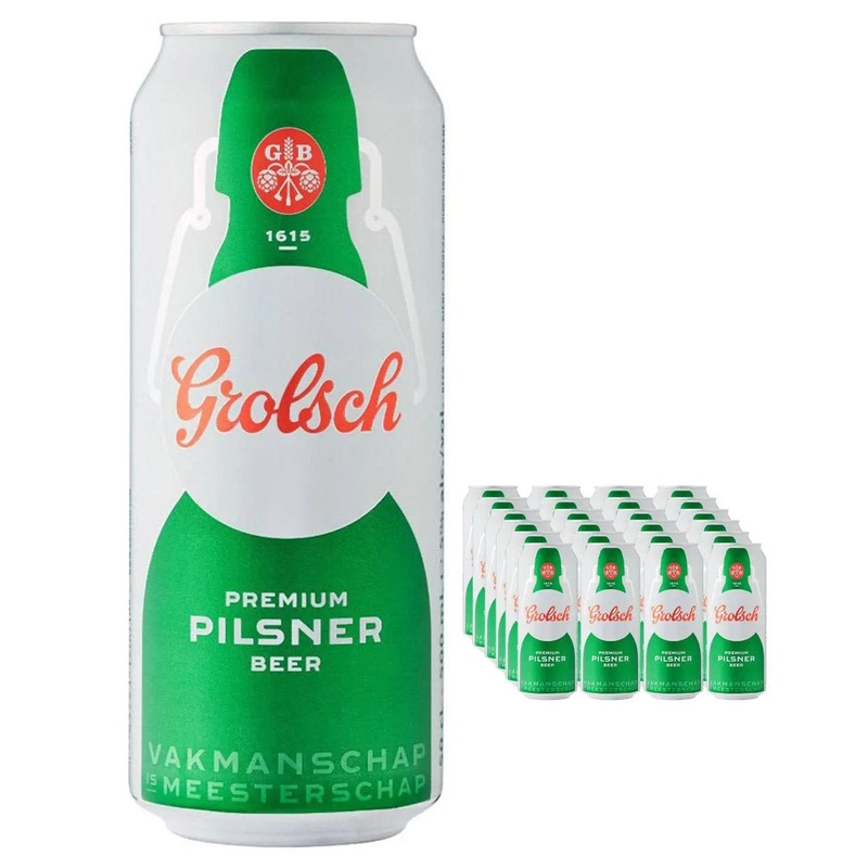 Grolsch Premium Pilsner Beer Can Multipack, 24 x 500 ml
