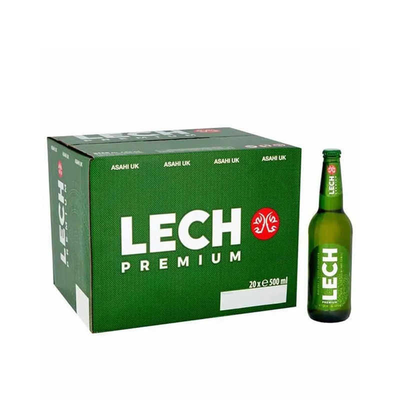Lech Premium Lager Beer Bottle Multipack, 20 x 500 ml