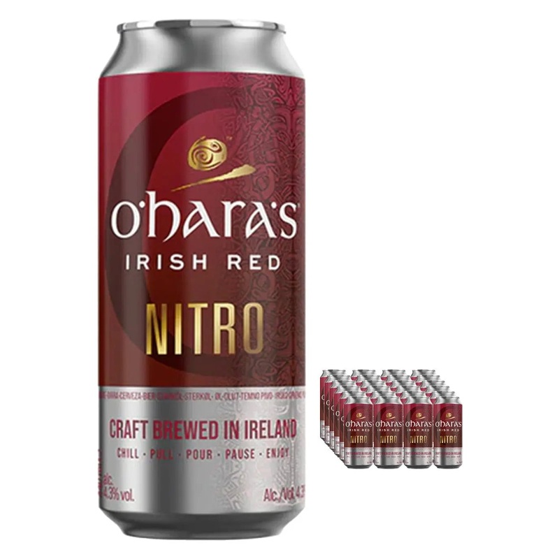 O'Hara's Irish Red Nitro Stout, 24 x 440 ml