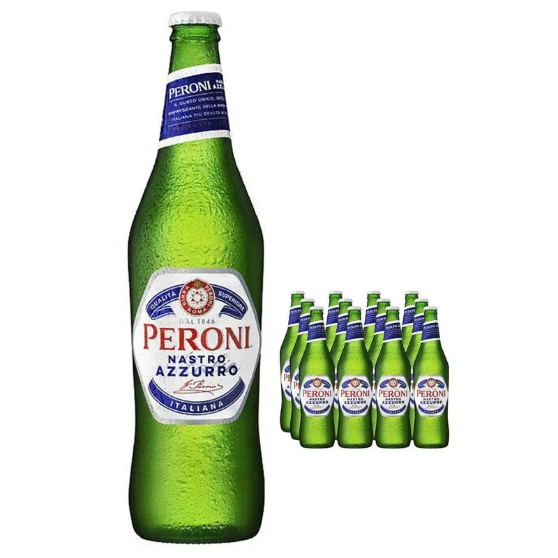 Peroni Nastro Azzurro Beer Bottle Multipack, 12 x 620 ml