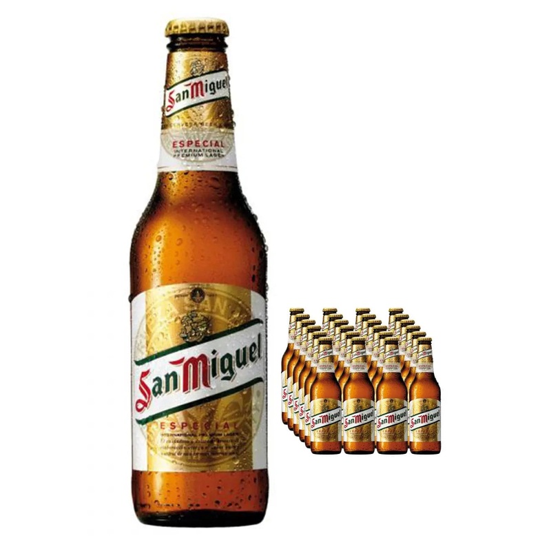 San Miguel Premium Lager Beer Bottle Multipack, 24 x 330 ml