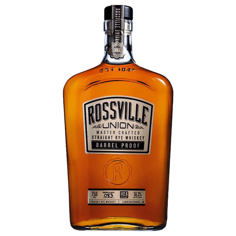 Rossville Union Barrel Proof Straight Rye Whiskey, 750mL