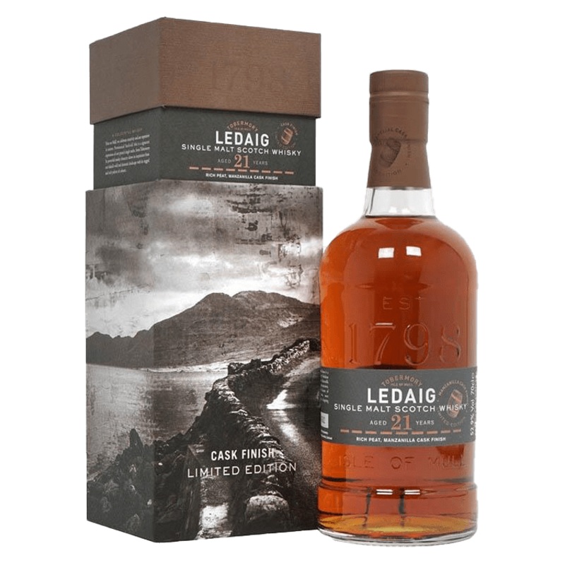 Tobermory Ledaig 21-Year Scotch Whisky, 750mL