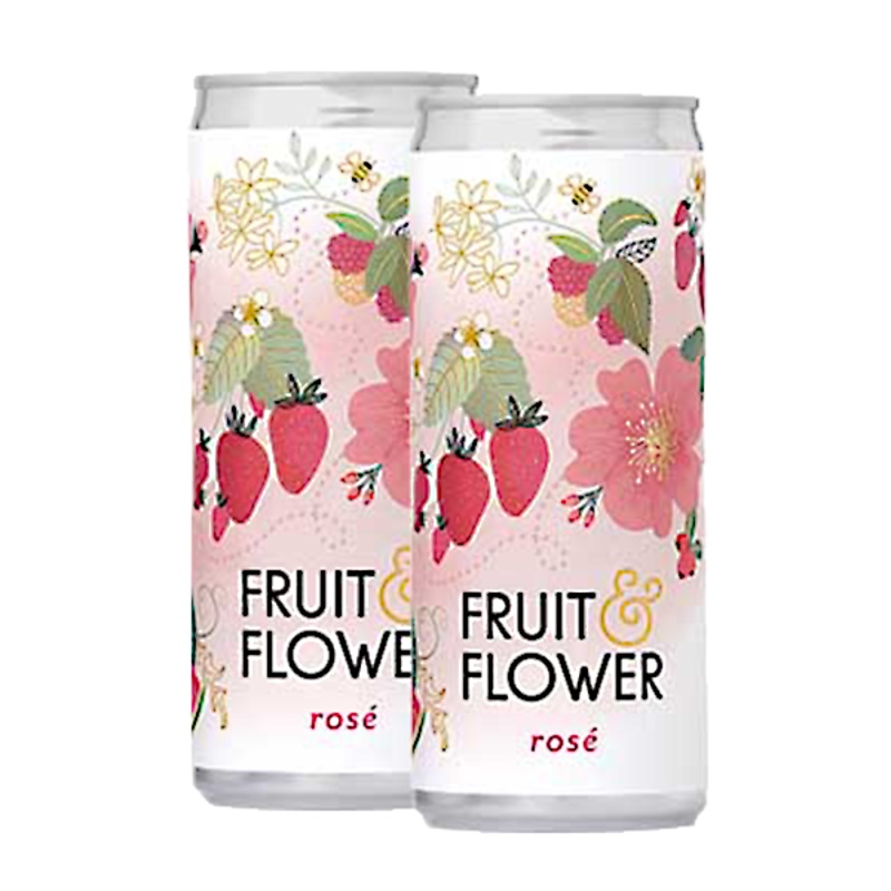 Fruit & Flower Wine in a Can - Rose, 2-pack (250ml)