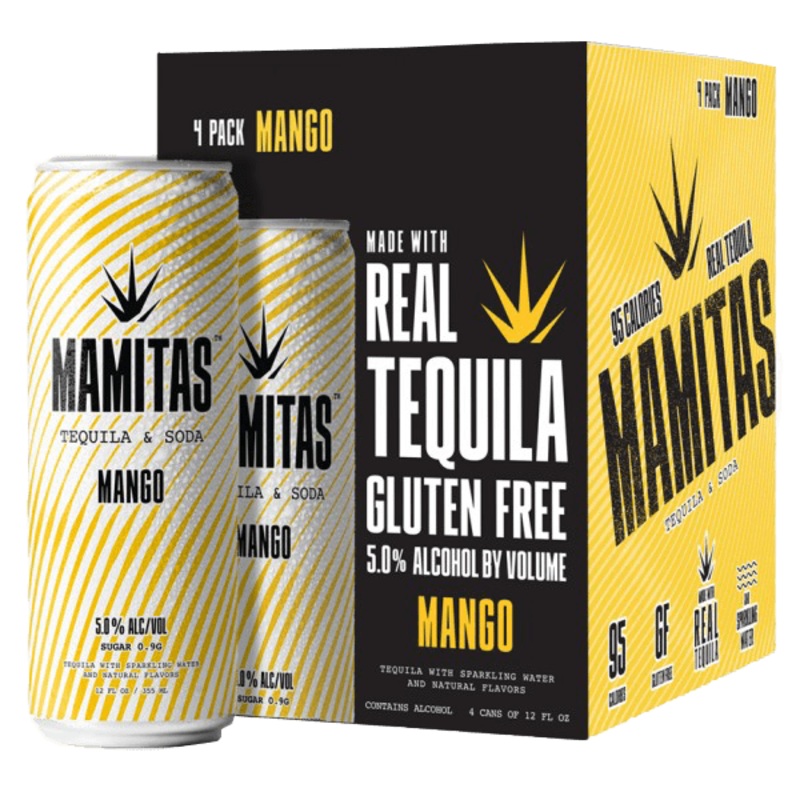 Mamitas Mango Tequila & Soda, 4-pack (12oz.)
