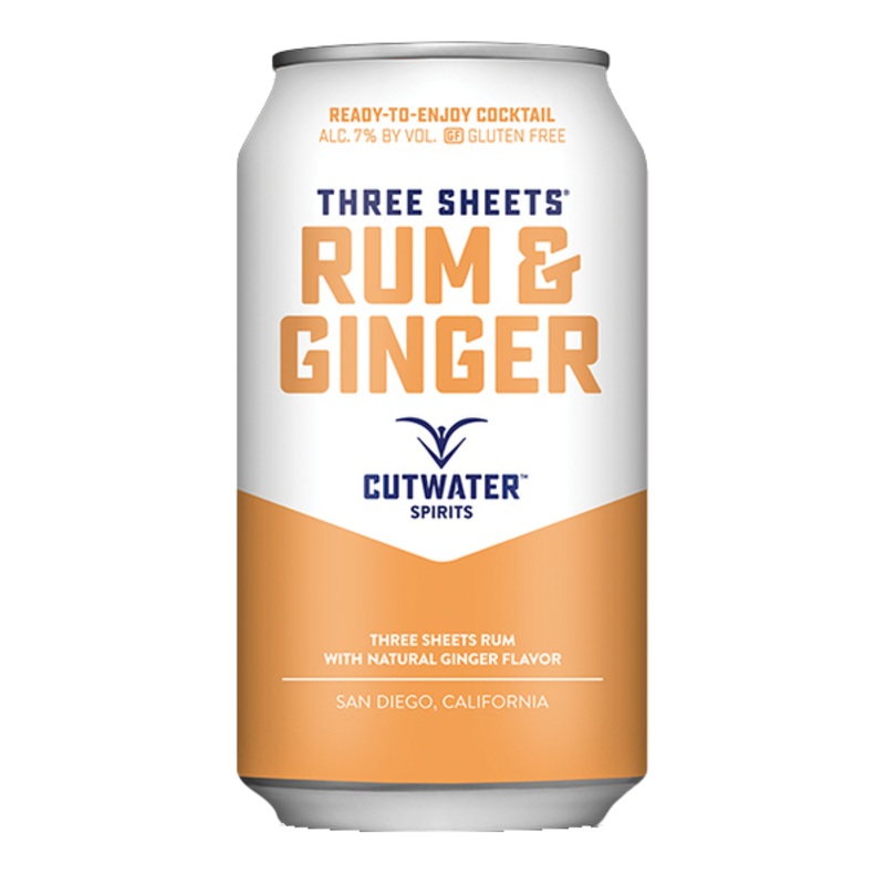 Cutwater Three Sheets Rum and Ginger, 12oz.