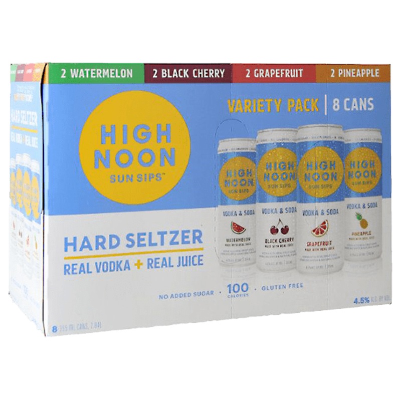High Noon Hard Seltzers Variety 8-Pack, (355mL)