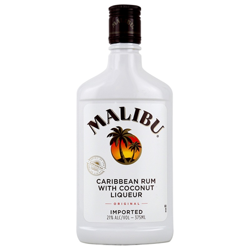Malibu Caribbean Rum with Coconut Liqueur, 375mL