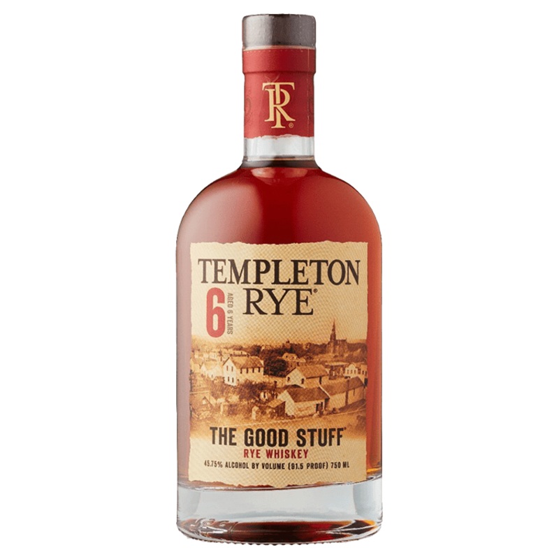 Templeton 6-Year Rye Whiskey, 750mL