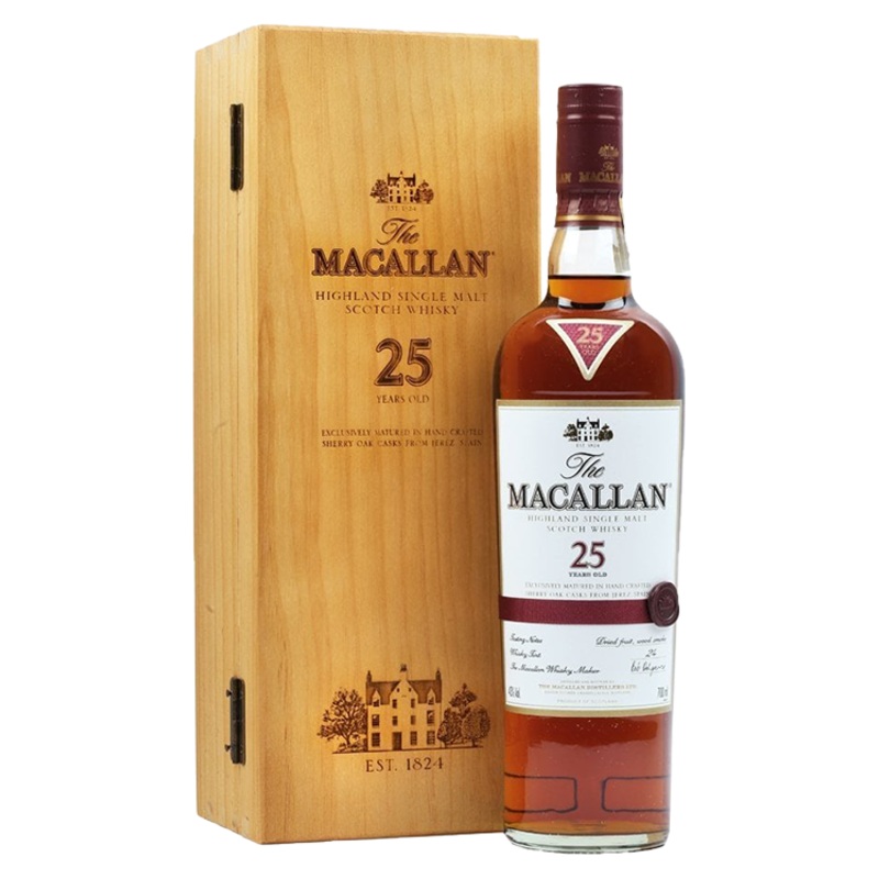 Macallan 25-Year Sherry Oak Cask Scotch, 750mL