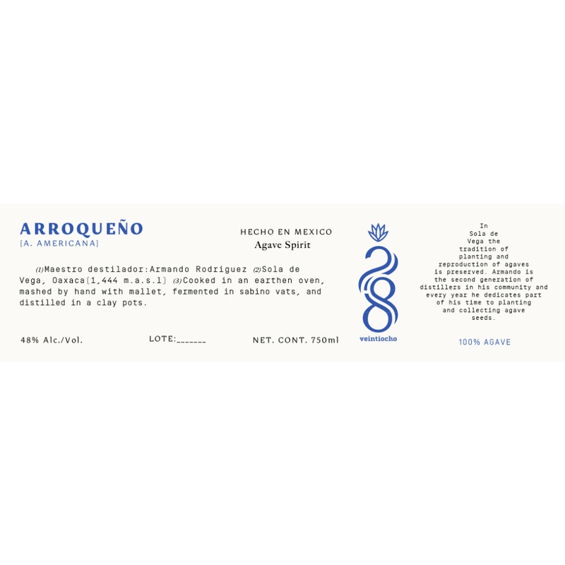 Veintiocho Arroqueno Agave Spirit