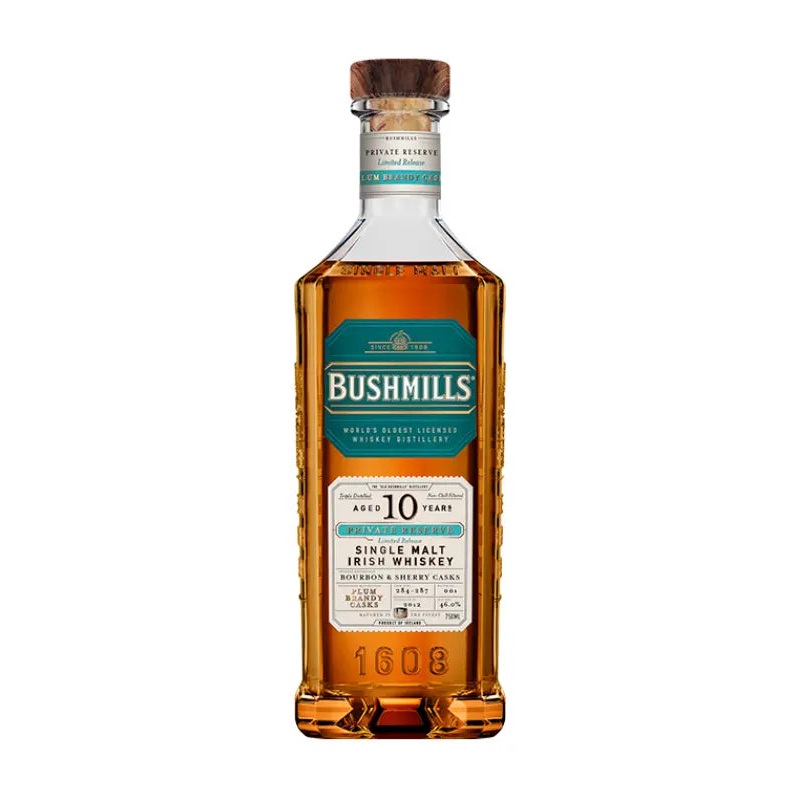 Bushmills 10 Year Private Reserve Plum Brandy Casks Irish Whiskey