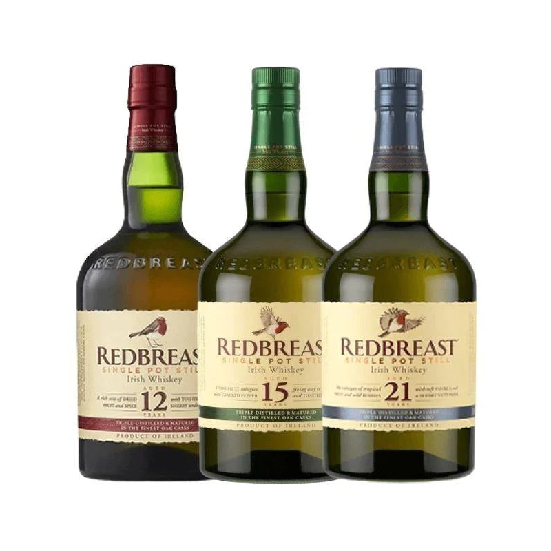 Redbreast 12, 15, 21 Year Old Irish Whiskey Bundle 750mL