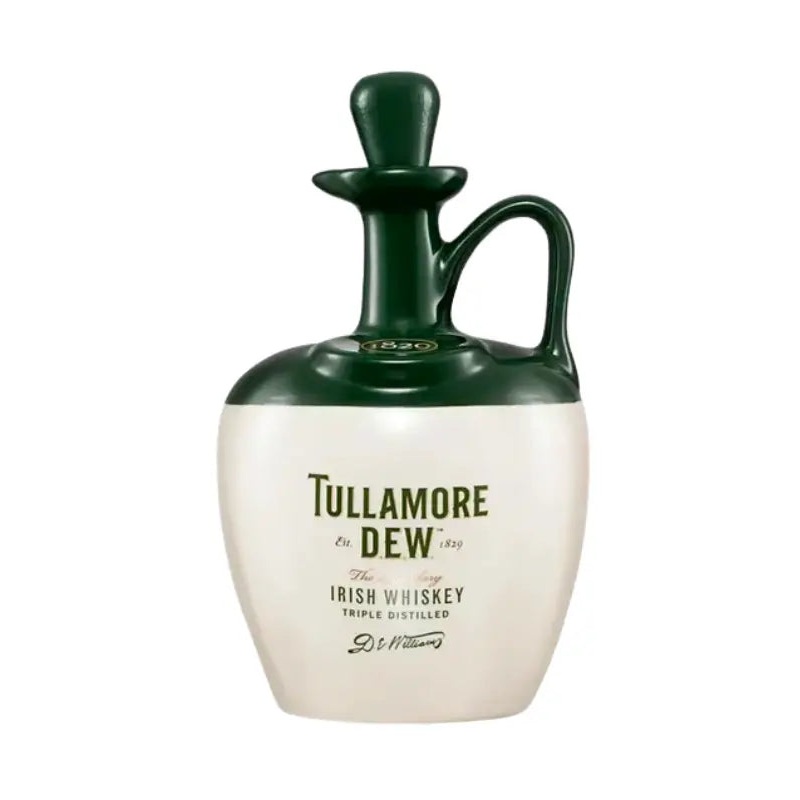 Tullamore Dew Crock Decanter Irish Whiskey 750mL
