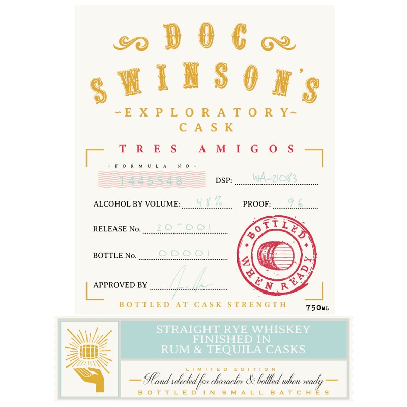 Doc Swinsons Exploratory Cask Tres Amigos Straight Rye