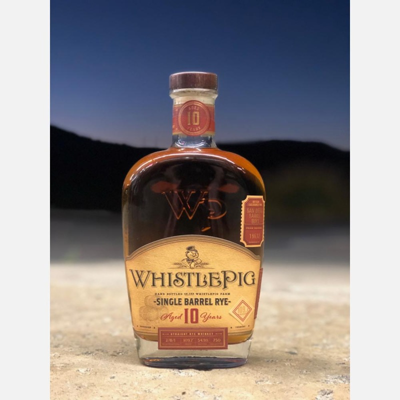 WhistlePig 10 Year Old San Diego Barrel Boys Single Barrel #19632 Rye Whiskey