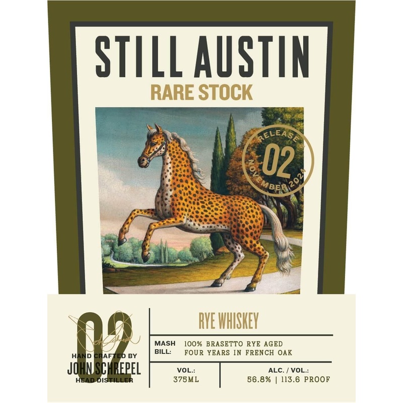 Still Austin Rare Stock Rye Whiskey Aged 4 Years in French Oak 375ml
