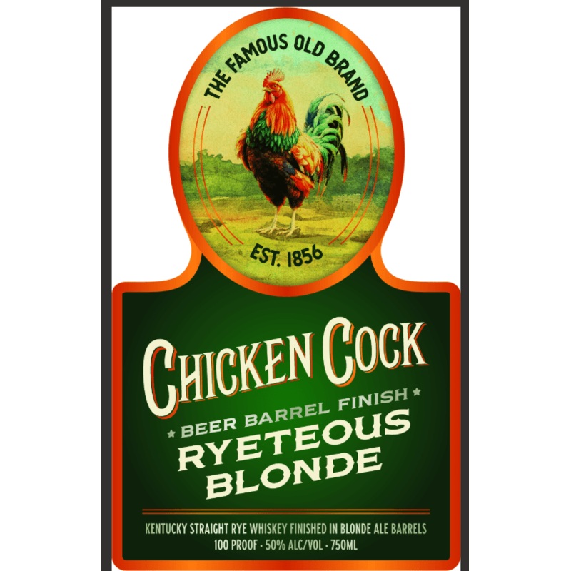 Chicken Cock Ryeteous Blonde Kentucky Straight Rye Whiskey